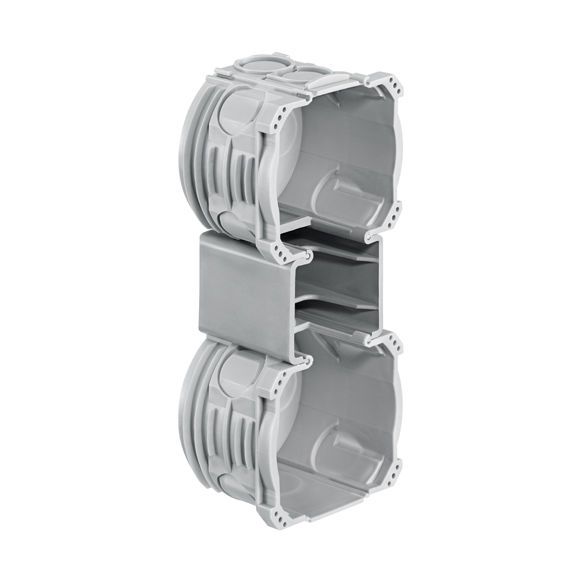 boîte d'encastrement ta.2x1 NIS NUP gris