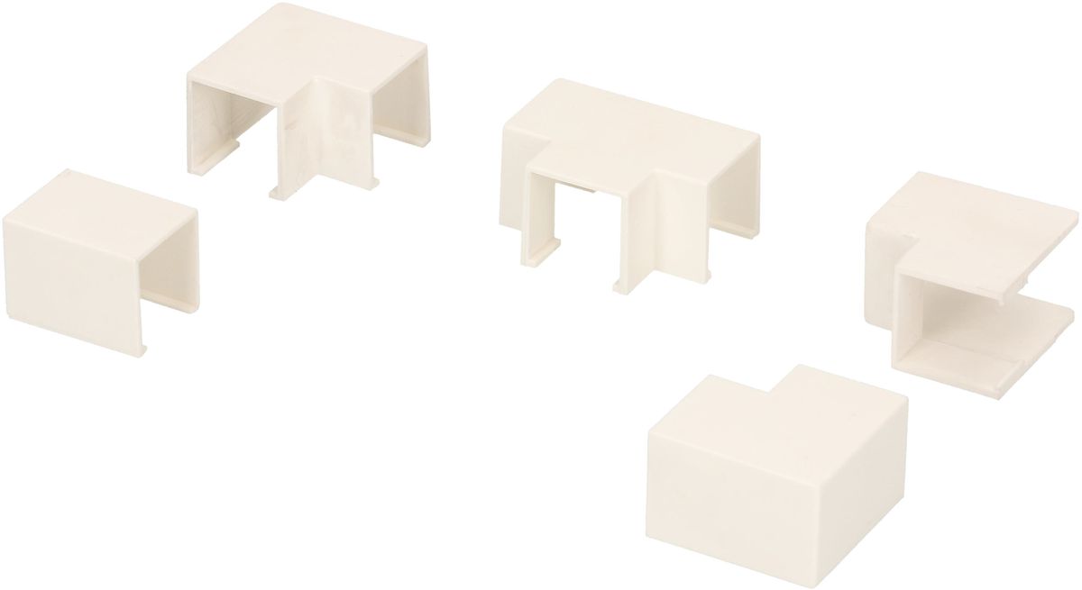 Connessione canalina 25x16mm bianco assortito 5 pz.