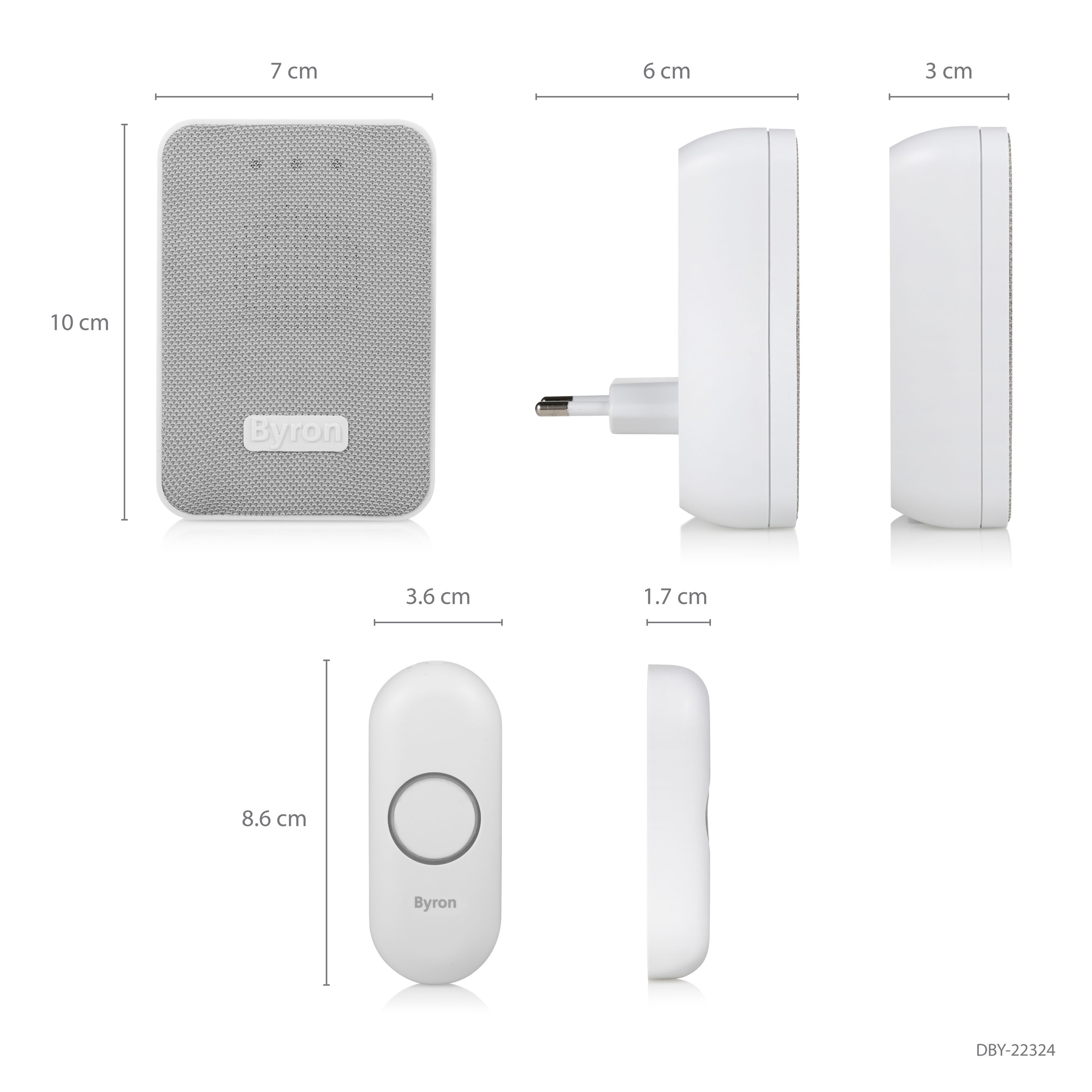 Gongset DBY-22324 Plug-In und portabel drahtlos