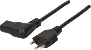 câble d'appareil TD H05VV-F3G0.75 2m noir type 12/C13 coudée