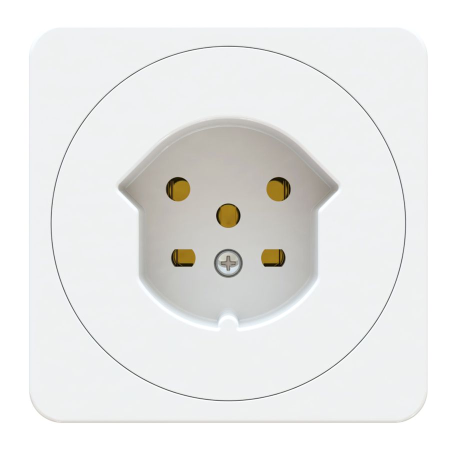 presa 1x tipo 15 dim.1x1 AP maxONE bianco