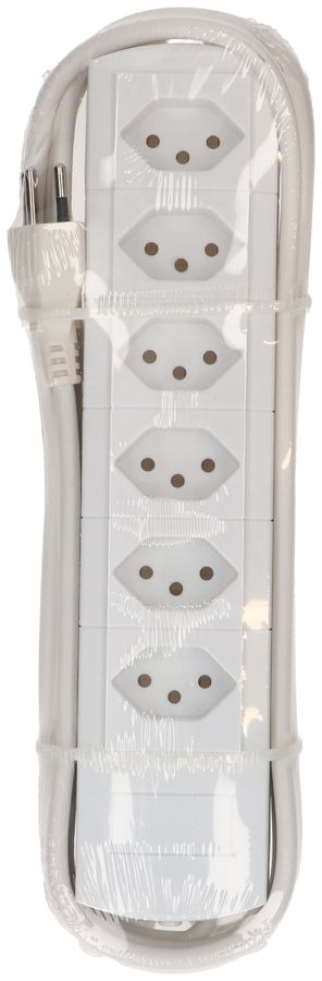 multiprise Prime Line 6x type 13 blanc 3m