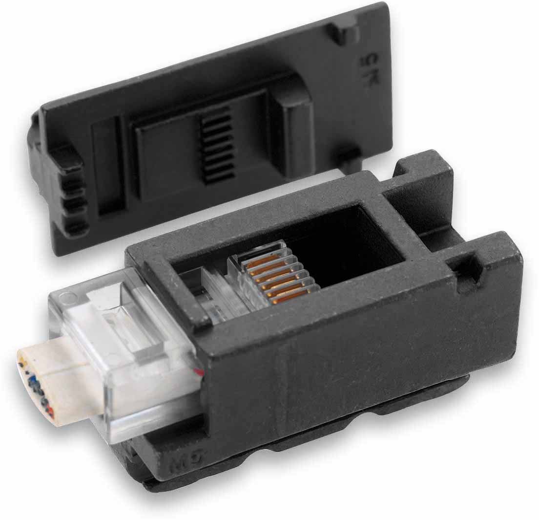 Profilé de rech. sys. pince à sertir RJ45 8 pôles type SS AMP