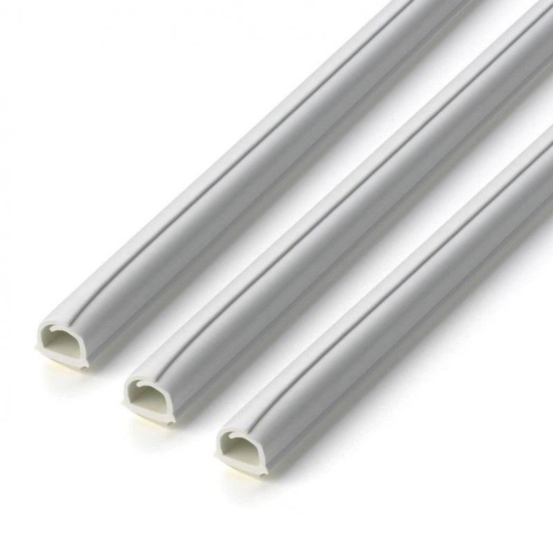 Goulotte 10mm blanc auto-adhésif 1m 3 pcs.