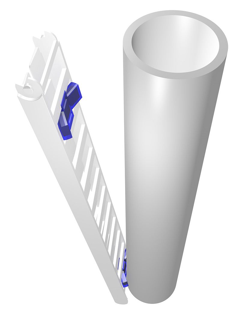 garniture serpentine de câble 1 Qube 1.27m noir RAL9005 aimant