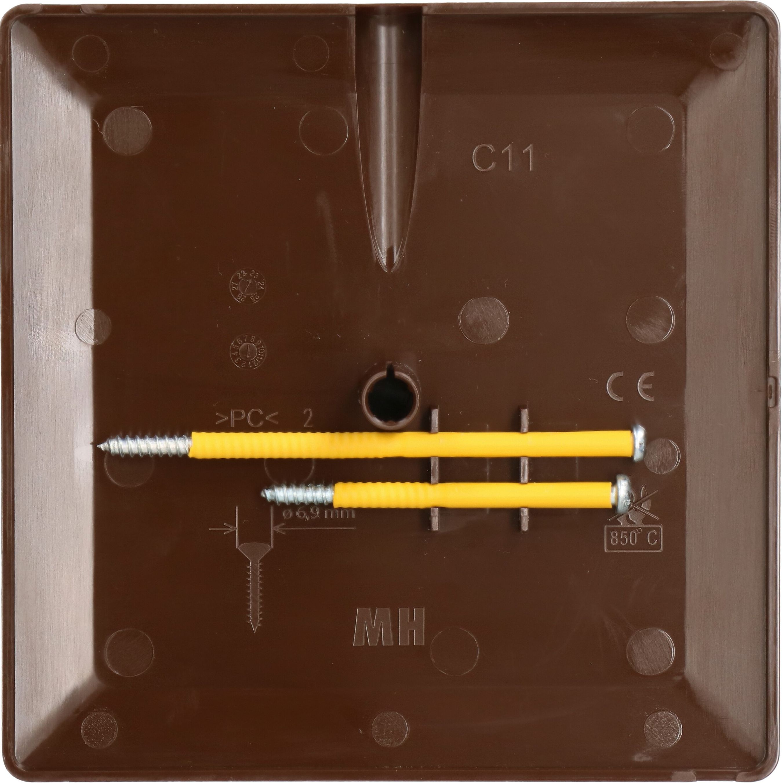 couvercle à enficher priamos Design 130x130mm sortie de câble br