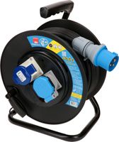 enrouleur de câble 1x type 23 IP55 1x CEE16-3 1x Schuko 30m