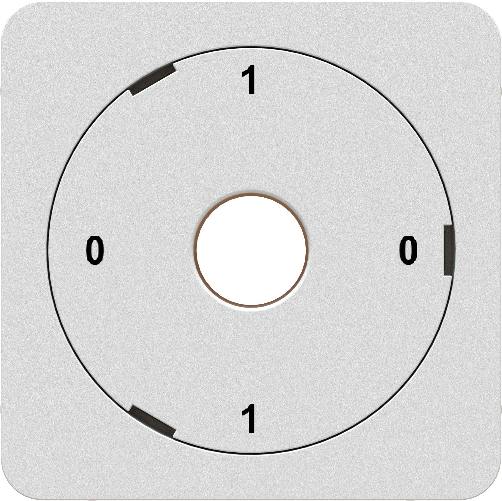 Disque indicateur p. interr. rotatif et à clé sans marquage, bc