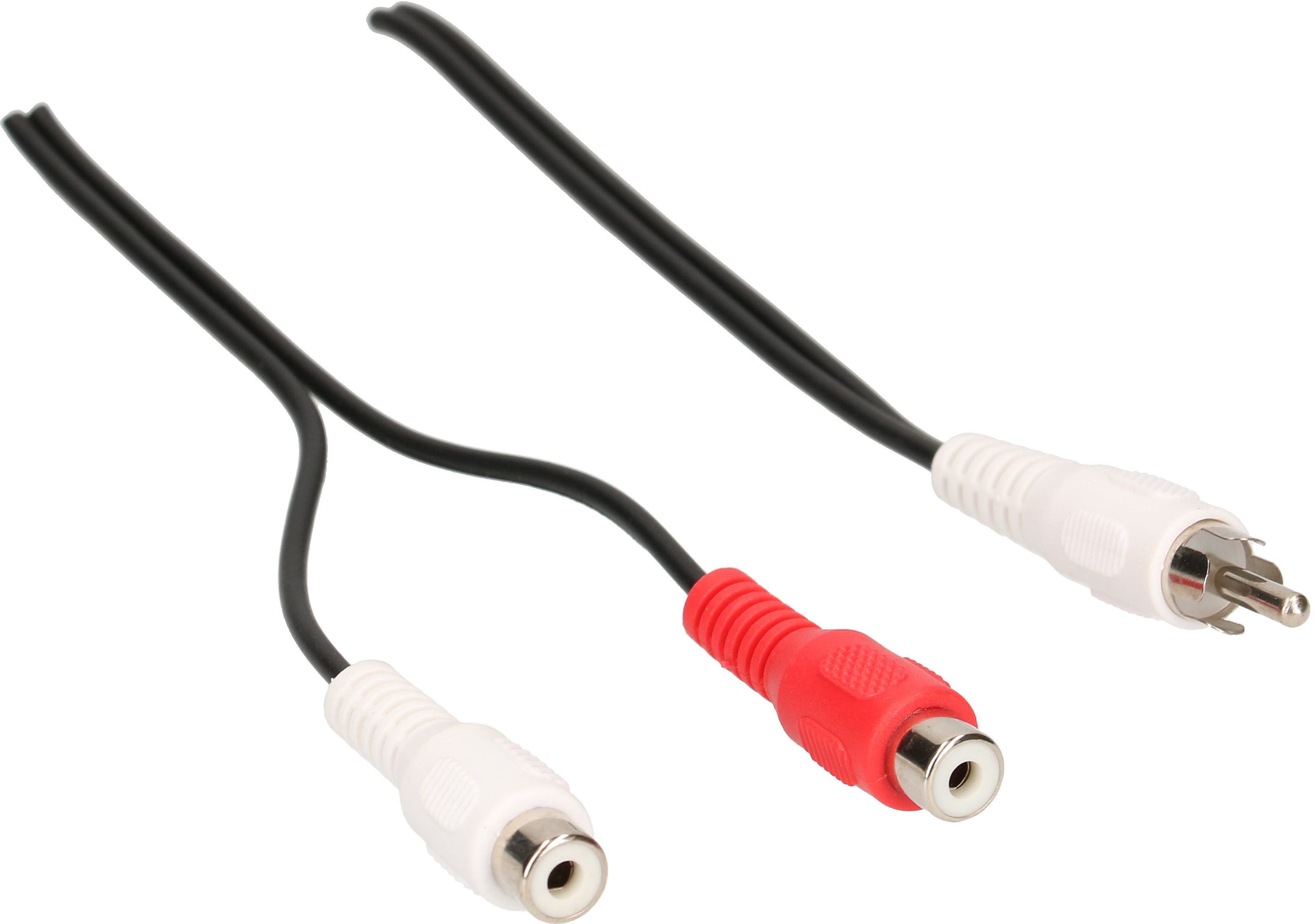 câble audio adaptateur Y RCA 0.2m noir