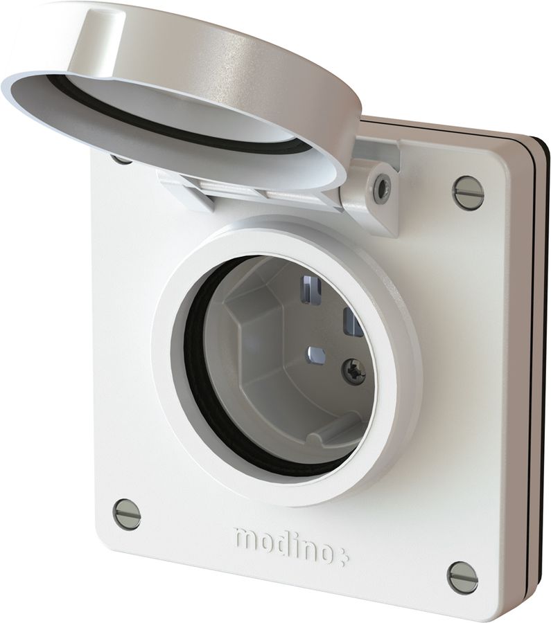 prise 1x type 25 ENC exo IP55 blanc