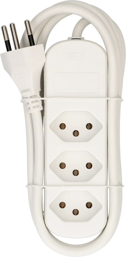 multiprise Basic Line 3x type 13 blanc 1.5m