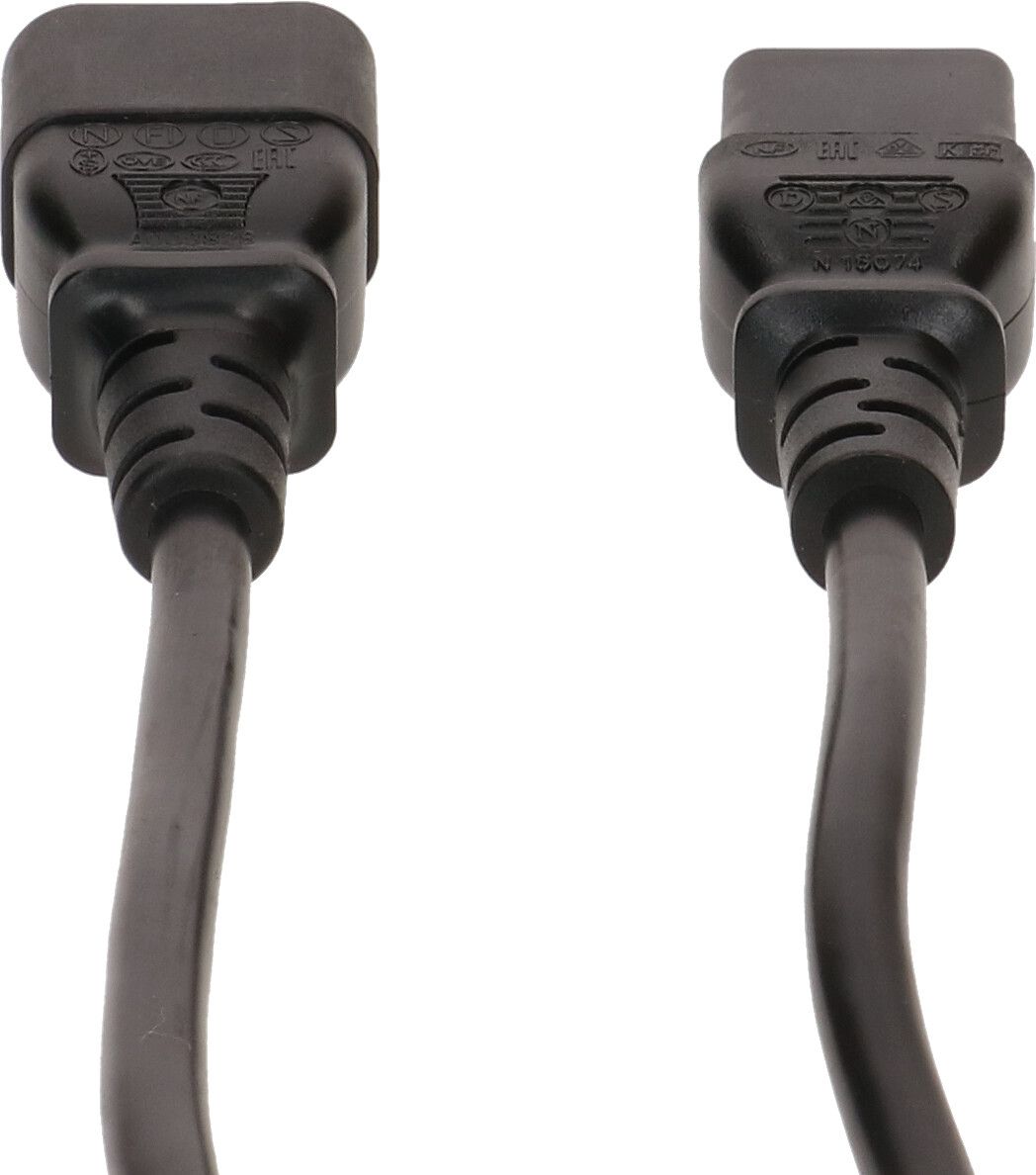 rallonge d'appareils TD H05VV-F3G1.0 3m noir C14/C13