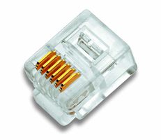 Conn. modul.RJ12 6/6 non blindé conducteur plat câble plat/rond