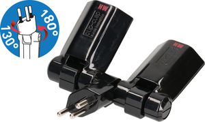 multi adaptateur clip-clap 2x type 13 3 pôles noir BS
