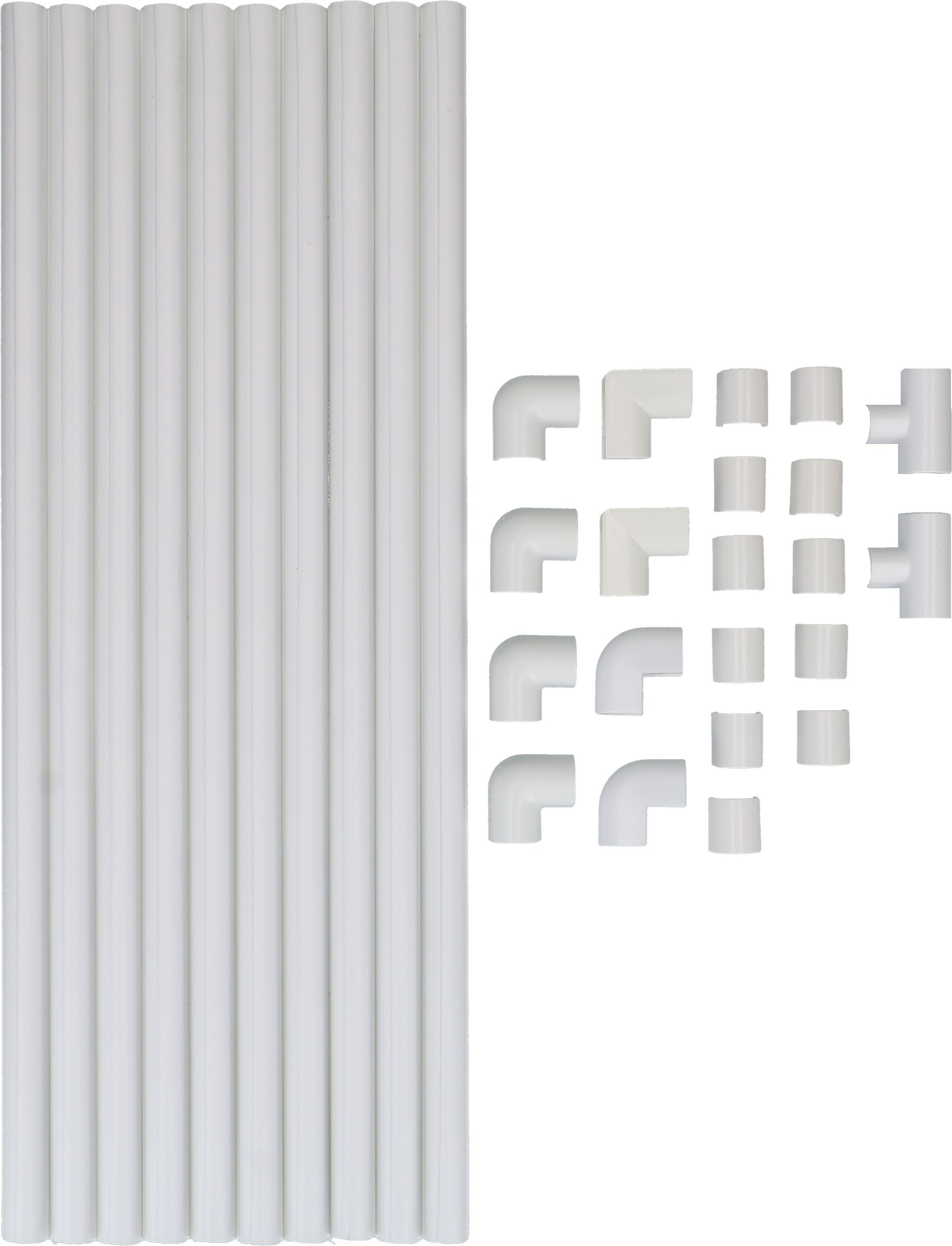 Cablefix set 10mm 10x 40cm + 21 accessoires blanc