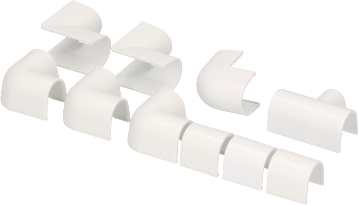 Raccords de goulotte 5mm blanc assorti 10 pcs.