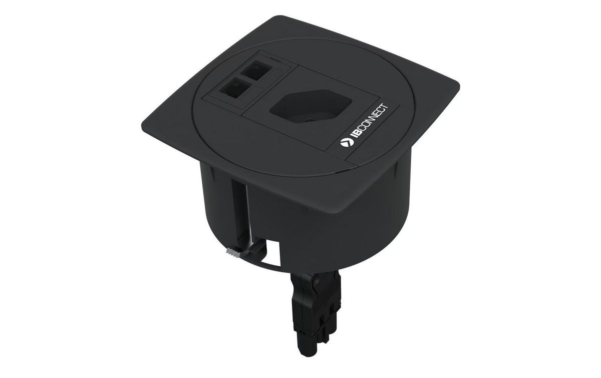 UNIT bloc multiprise anthracite 1x type 13 2x RJ45 Cat 6