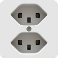 prise 2x type 23 insert avec plaque frontale priamos blanc