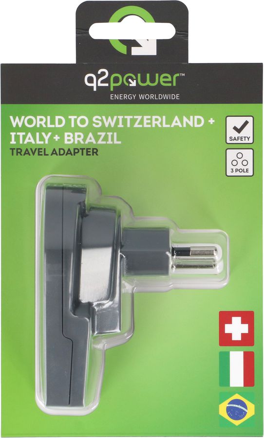Q2 Power adaptateur mondial CH/IT/BRA