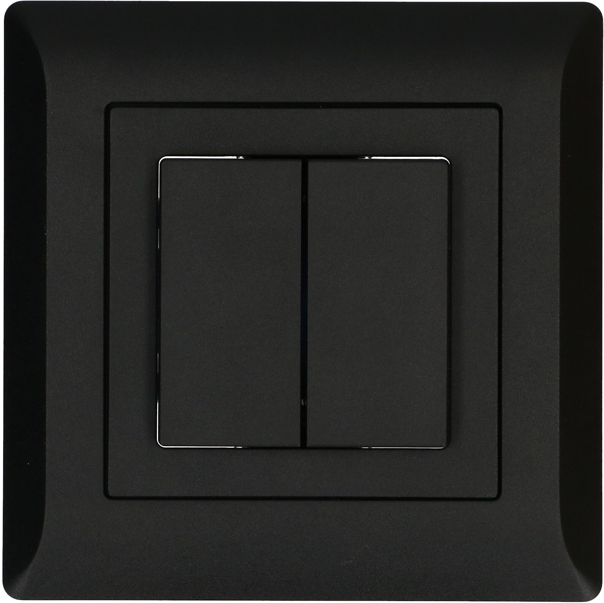 Doppel-Druckschalter Schema3+3 UP Kallysto schwarz