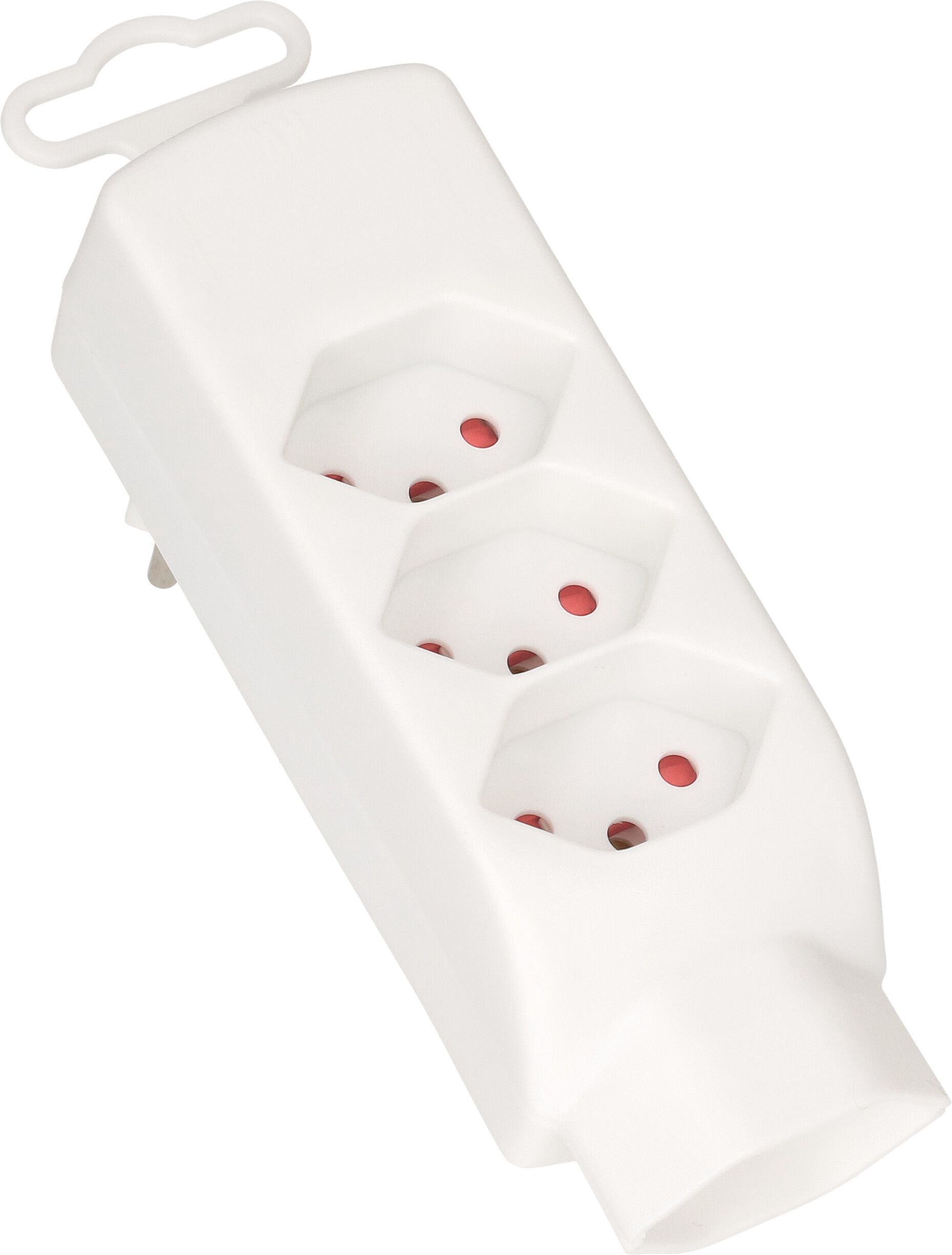 multi adaptateur Safety Line 4x type 13 3-pôles blanc rotatif