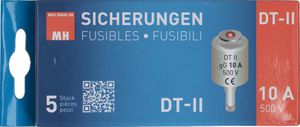fusible 10A retardé 500V DT-II / 5 pièces