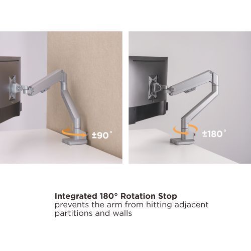 bras pour moniteur avec compensation de poids noir