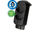 multi adaptateur ADAPT 2+1x type 13 noir rotatif Green+Fair