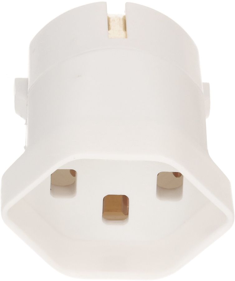 adaptateur de voyage Schuko / type 23 3 pôles blanc