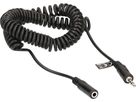 rallonge audio stéréo fiche/prise jack en spirale 3m noir