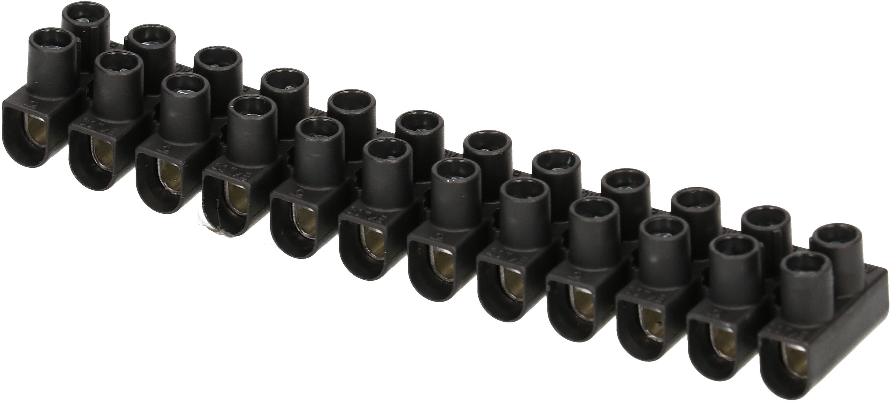 barrete de bornes EKL 0 S 1-4mm2 12 pôles noir