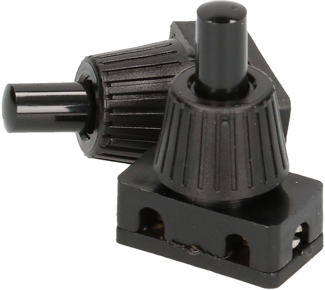 interrupteur à poussoir M10x1 noir 2A 250V 2 pièces