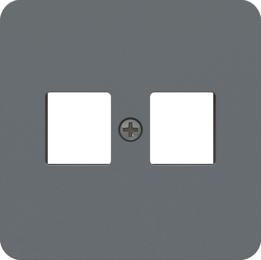 prise réseau 2x support EasyKlick plaque frontale priamos ant