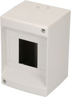 petite distribution AP 1 rangée 4 modules gris IP40