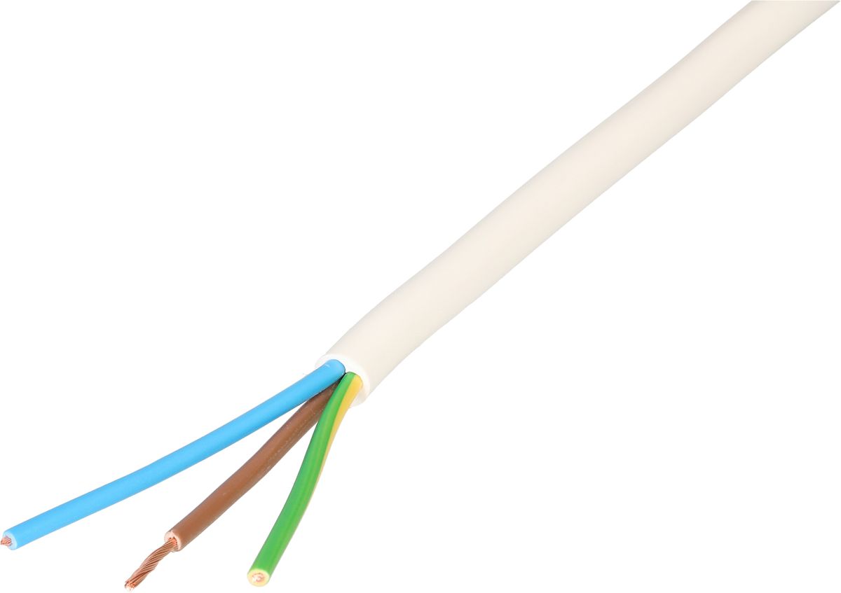 câble TD H05VV-F3G1.0 5m blanc