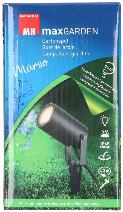 Gartenspot Marso / ALU schwarz IP65 / GU10 Fassung / Typ 13