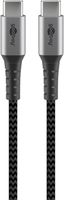 câble de recharge USB-C textile extra robuste 0.5m noir