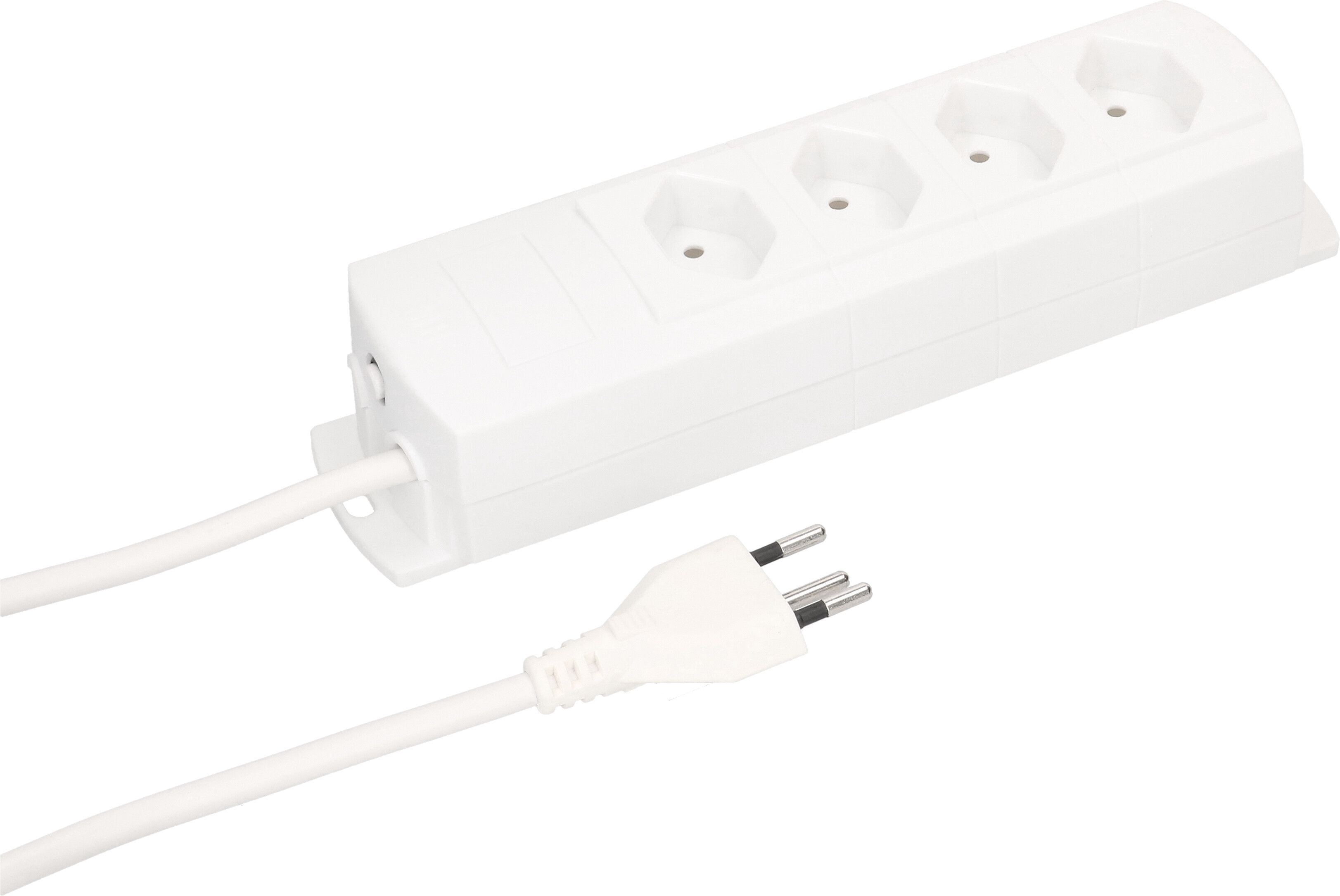 multiprise Prime Line 4x type 13 blanc 3m