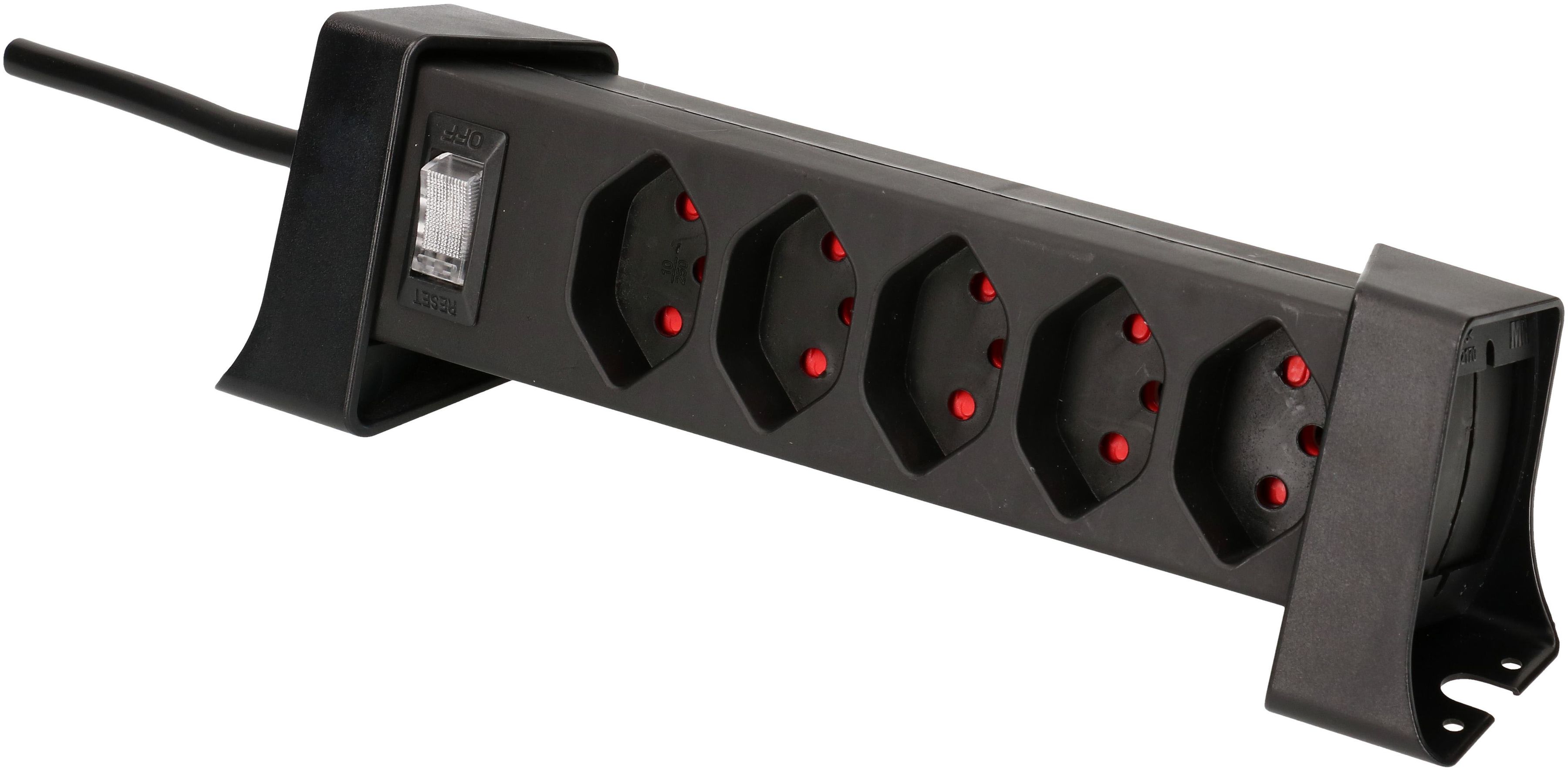 Support noir pour multiprise Safety Line