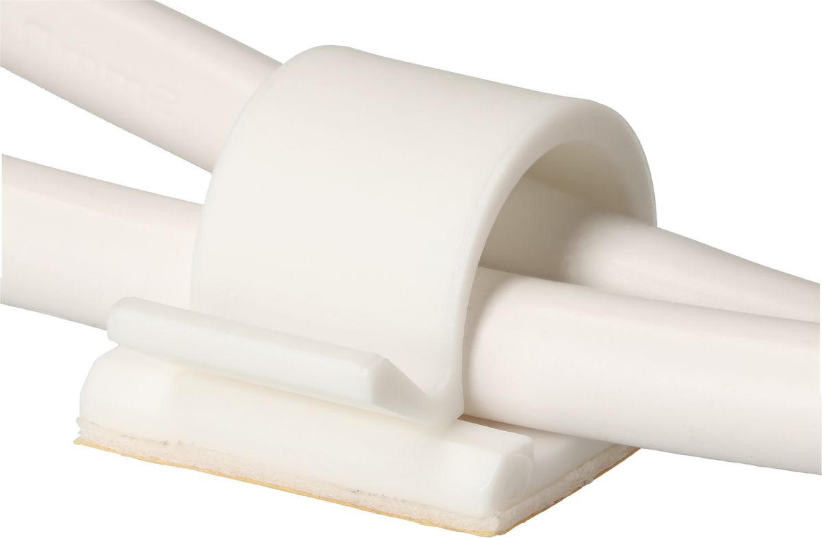 set de brides adhésifs 5mm blanc / 10 pièces