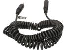 rallonge audio stéréo fiche/prise jack en spirale 3m noir