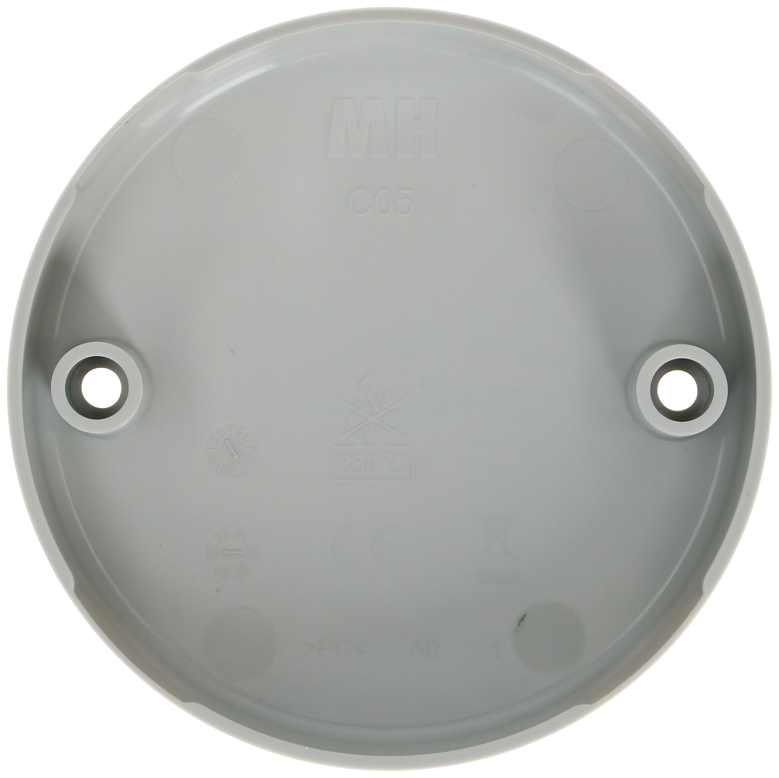 rosette de plafond rond 2 trous de fixation gris clair