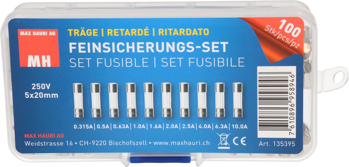 Feinsicherungs-Set 5x20mm träge