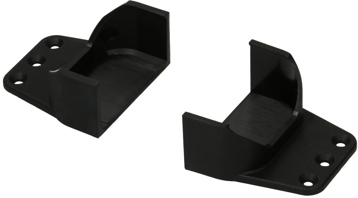 Set de supports à visser noir plat pour multiprise Swiss Line