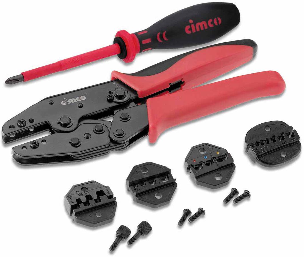 Kit pinces à sertir standard, 4 inserts de profilé interchang.