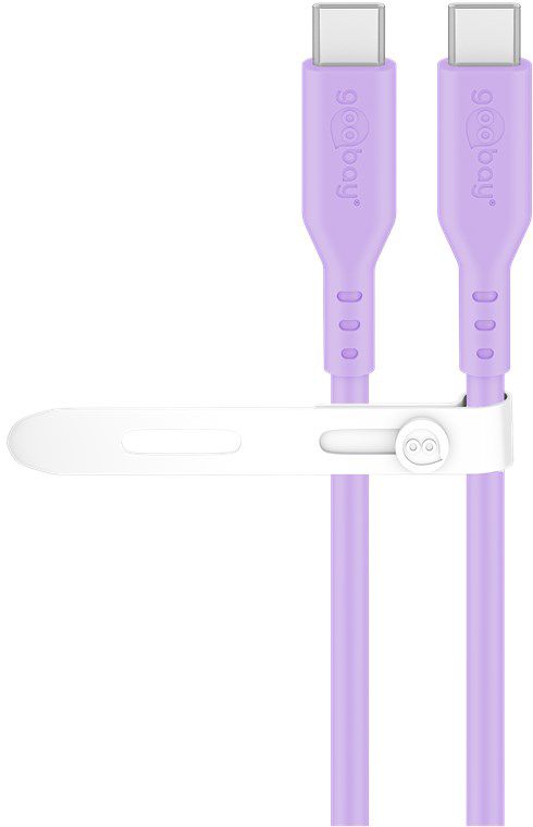 câble de recharge USB-C silicone 1.5m violet