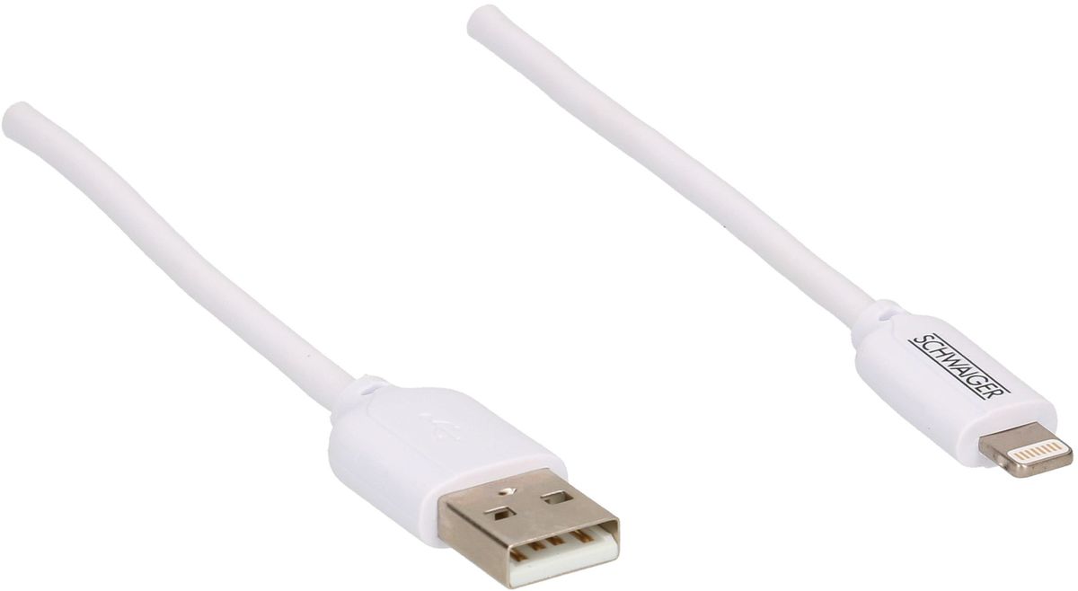 câble de recharge Lightning vers USB-A 2m blanc