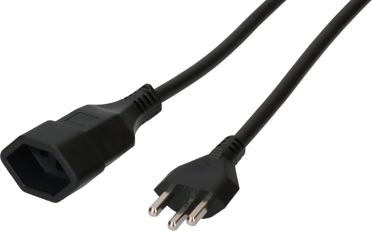 Rallonge TD H05VV-F3G1.5 3m noir type 23 / type 23