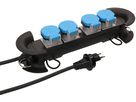 multiprise Construct Line 4x type 13 IP55 noir/bleu 10m