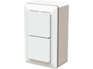 combinaison interrupteur s3 / s3 ta.2x1 AP priamos blanc